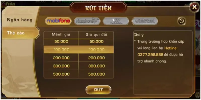 Rút tiền nhanh chong tại iWin